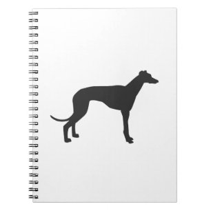 Italian Greyhound silhouette in black Notizblock