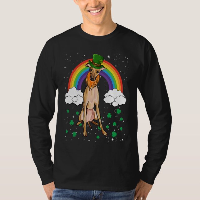 Italian Greyhound St Patricks Day Leprechaun T-Shirt (Vorderseite)