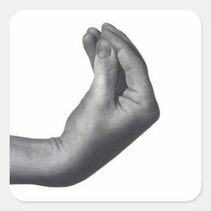 Italian Hand Quadratischer Aufkleber