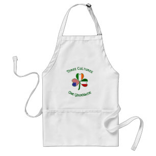 Italian Irish American Flags Shamrock Your Name Schürze