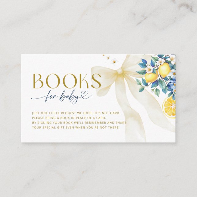 Italian Lemon Blue Tile Sweetie Books for Baby Begleitkarte (Vorderseite)