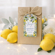 Italian Lemon Bridal Shower Favor Tags