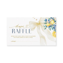 Italian Lemon Citrus Blue Tile Diaper Raffle 