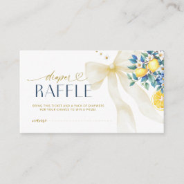 Italian Lemon Citrus Blue Tile Diaper Raffle  Begleitkarte
