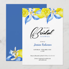 Italian Lemon Floral Bridal Shower invite Einladung