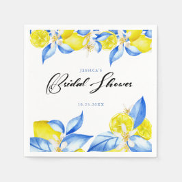 Italian Lemon Floral Bridal Shower invite Serviette