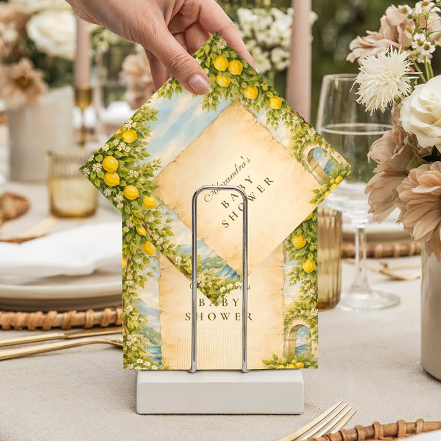 Italian Lemon Garden Baby Shower Serviette (Von Creator hochgeladen)