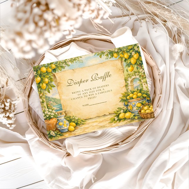Italian Lemon Garden Diapper Raffle Begleitkarte (Von Creator hochgeladen)