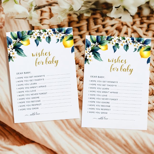 Italian Lemon Wishes for Baby Card | Ciao Baby (Von Creator hochgeladen)