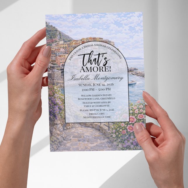 Italian Manarola That’s Amore Bridal Shower Einladung (Italian Manarola That’s Amore Bridal Shower Invitations
)