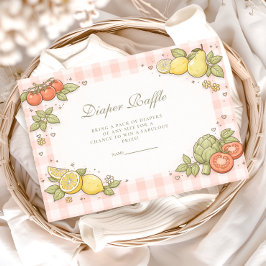 Italian Market Produce Baby Shower Diapper Raffle Begleitkarte