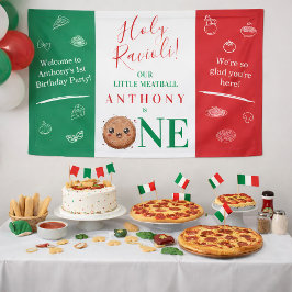Italian Meatball 1st Birthday  Banner