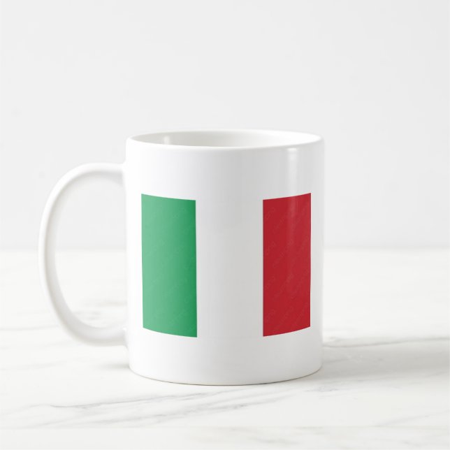 Italian Mug with Flag and Name of Anthem Kaffeetasse (Links)