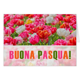 ITALIAN Oaster Joyeuses Paques Pink Tulip Garden