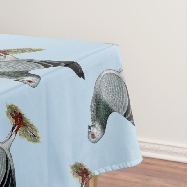 Italian Owl Grizzle Taube Tischdecke (Beispiel)