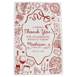 Italian Pasta Holy Cannoli Birthday Party Favor Mittlere Geschenktüte