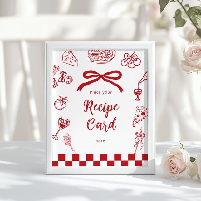 Italian Place you recipe card Thats Amore theme Poster (Von Creator hochgeladen)