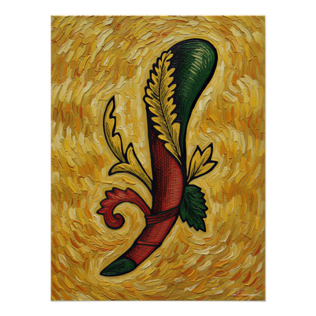 Italian Playing Cards - Ace of Clubs, Scopa Poster (Vorderseite)