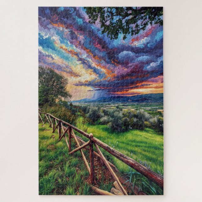 Italian Quickening Storm Impressionist Art Puzzle (Vertikal)