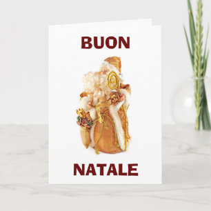 ITALIAN SANTA SAY "BUON NATALE" EATDRINKBEMERRY FEIERTAGSKARTE