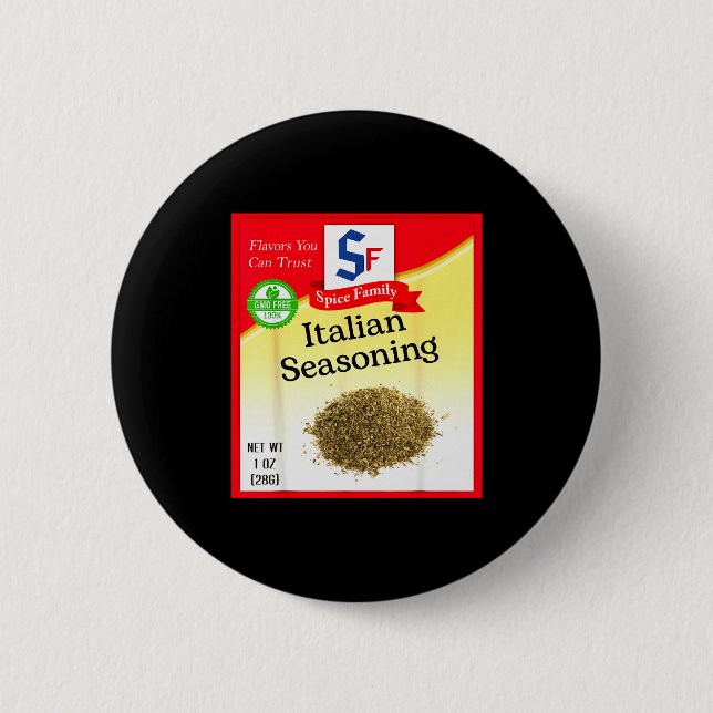 Italian Seasoning Sce Group Costume Family Matchin Button (Vorderseite)