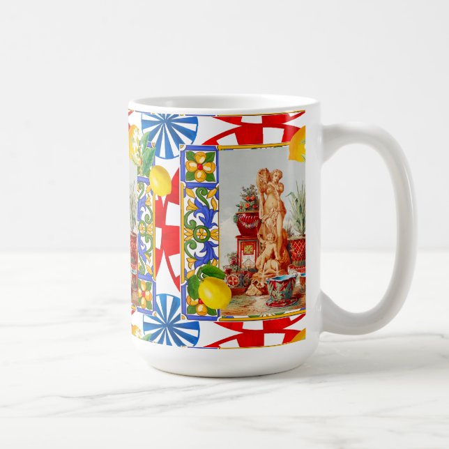 Italian,Sicilian art,maiolica,tiles,baroque art   Kaffeetasse (Rechts)