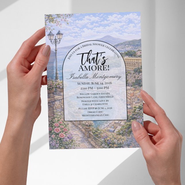 Italian Sorrento That’s Amore Bridal Shower Einladung (Italian Sorrento That’s Amore Bridal Shower Invitations
)