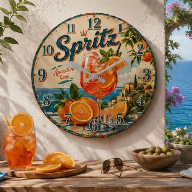 Italian Spritz  Große Wanduhr (Von Creator hochgeladen)
