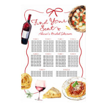 Italian That's Amore Bridal Shower Seating Chart