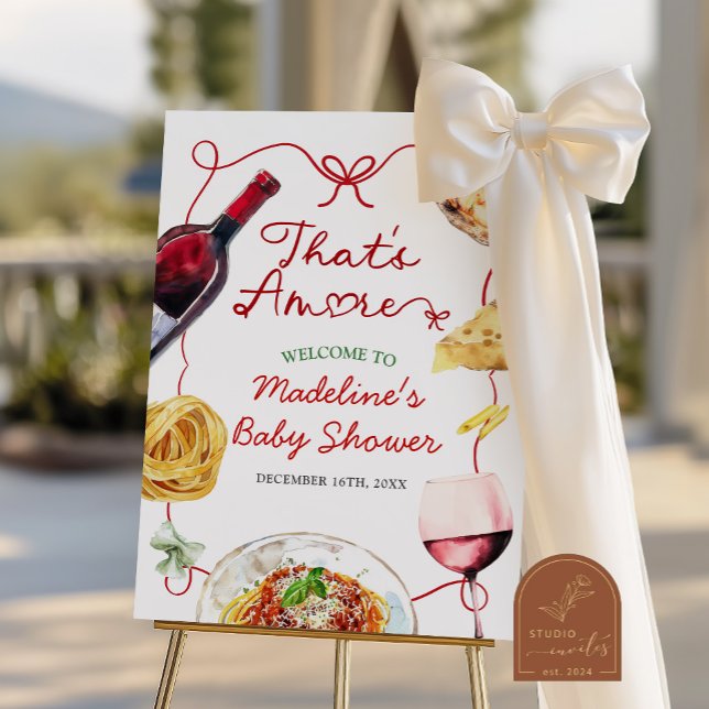 Italian That's Amore Bridal Shower Welcome Sign Poster (Von Creator hochgeladen)
