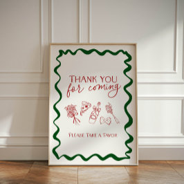 Italian That's Amore Bridal Thank You for Coming Sockelschild