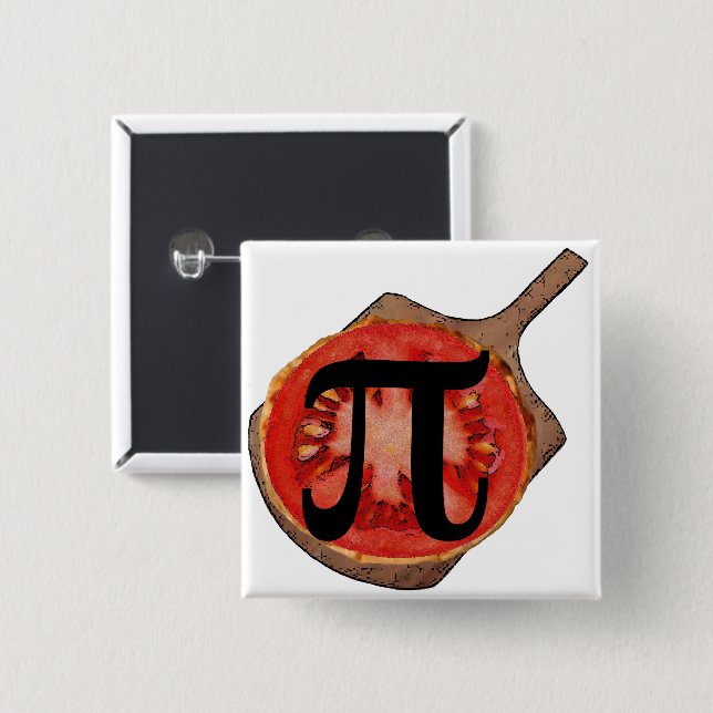 Italian Tomato Pi Button (Vorne & Hinten)