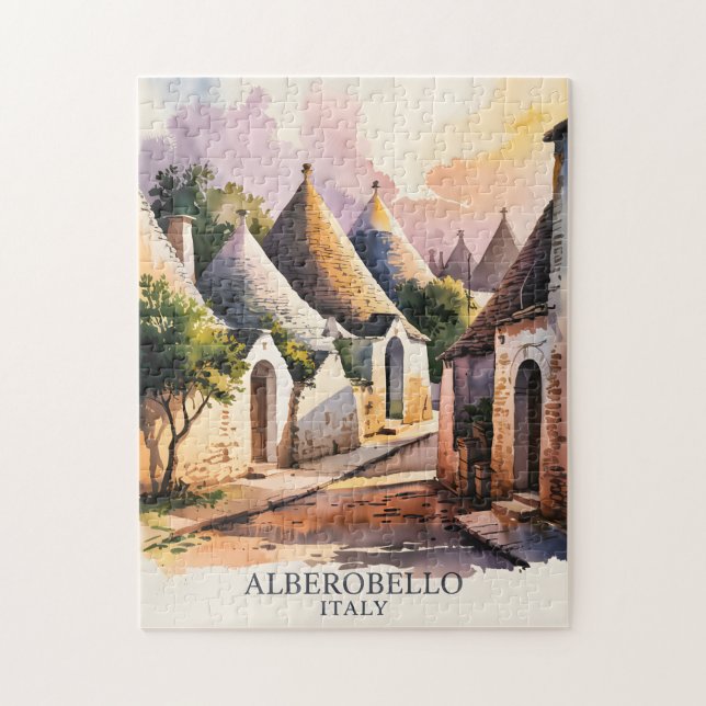 Italian Village Trulli Vintage Alberobello Puglia Puzzle (Vertikal)