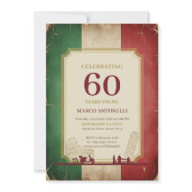 Italian Vintage 60th Birthday Invitation