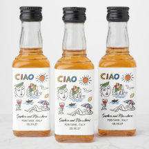 Italian Wedding Whimsical Hand Drawn Amalfi Coast 