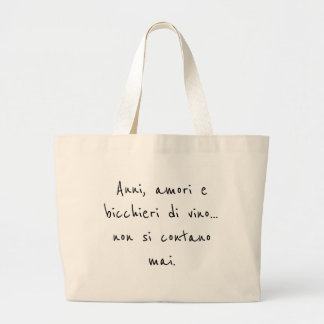 Italian words bag jumbo stoffbeutel