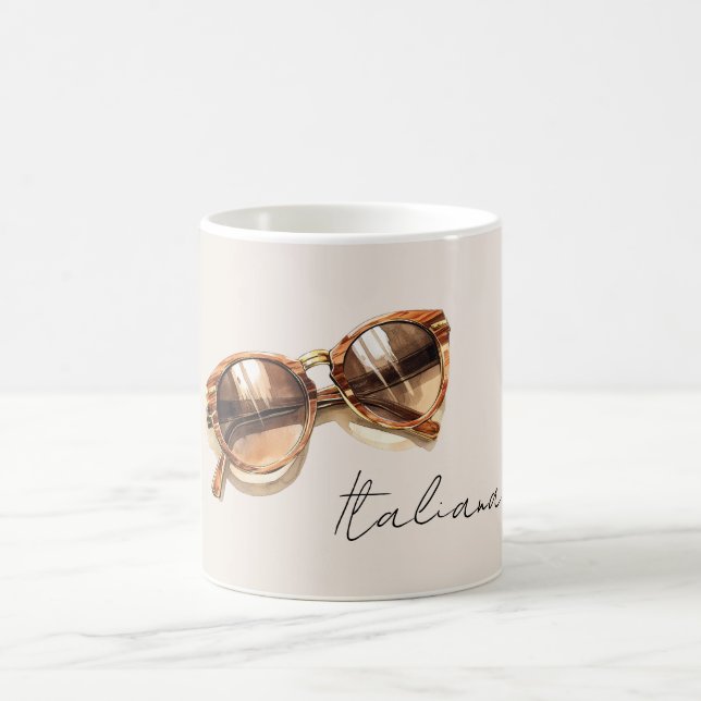 Italiana (Italian) Brown Sunglasses Kaffeetasse (Mittel)