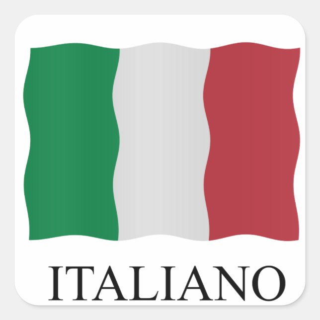 Italiano Quadratischer Aufkleber (Vorderseite)