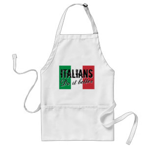 Italians do it better short white cooking apron schürze