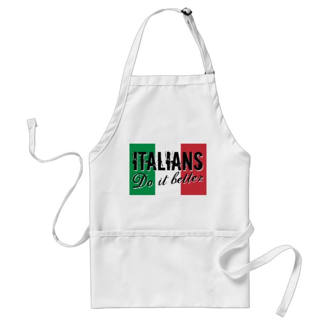 Italians do it better short white cooking apron schürze (Vorne)