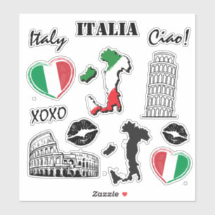 Italien 12pc Variety Sticker Pack