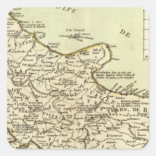 Italien 14 quadratischer aufkleber (Vorderseite)