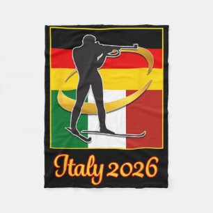 Italien 2026 Biathlon Japan Italien Flaggen 2026 W Fleecedecke