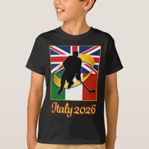 Italien 2026 Eishockey Vereinigtes Königreich Ital T-Shirt