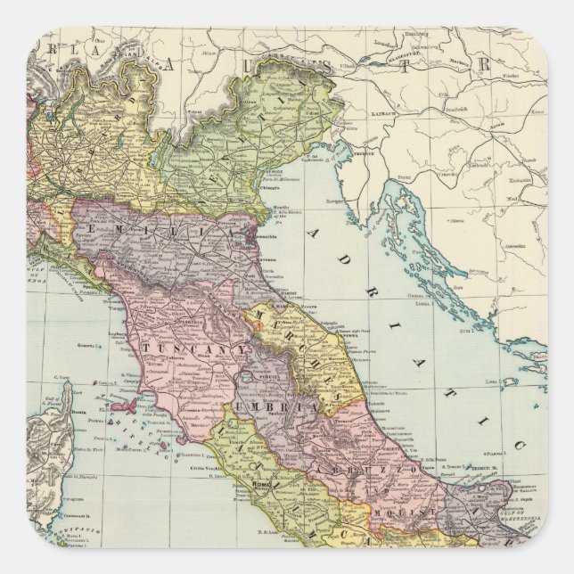 Italien 28 quadratischer aufkleber (Vorderseite)