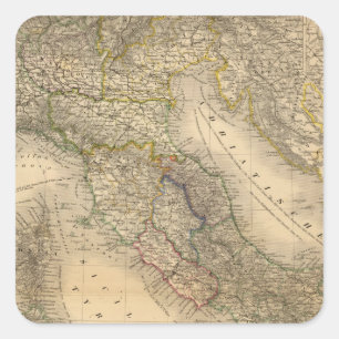 Italien 2 quadratischer aufkleber