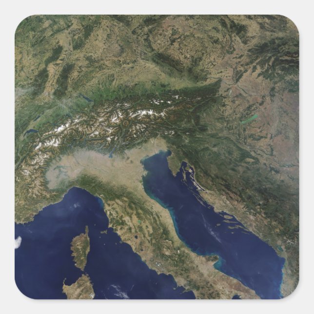 Italien 2 quadratischer aufkleber (Vorderseite)