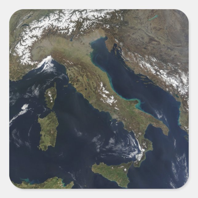 Italien 3 quadratischer aufkleber (Vorderseite)