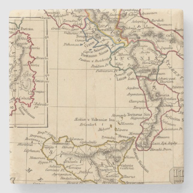 Italien 4 steinuntersetzer (Vorderseite)