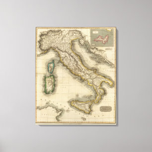 Italien 8 leinwanddruck